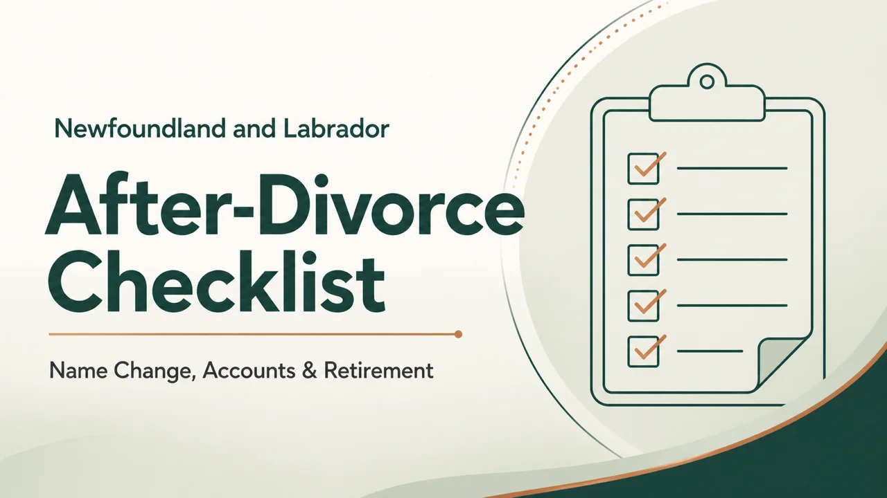 Newfoundland & Labrador After-Divorce Checklist — Every Next Step