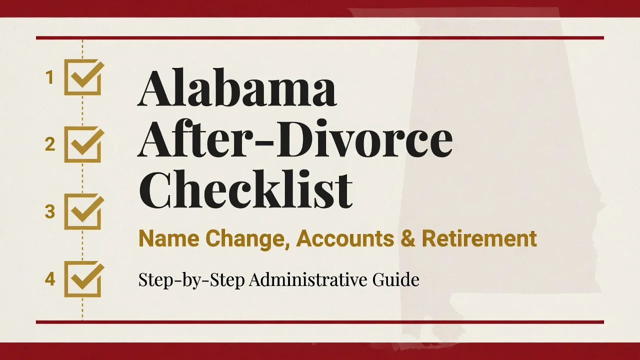 Alabama After-Divorce Checklist — Name, Accounts & RSA