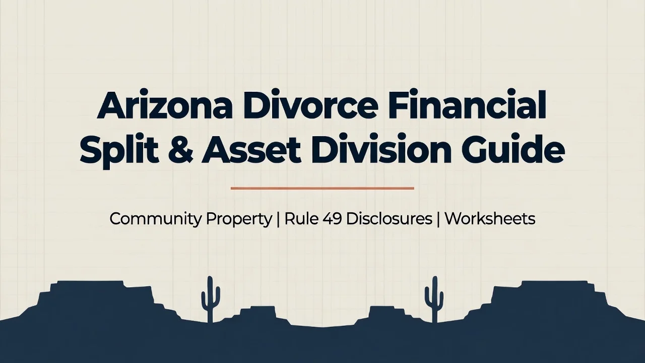 Arizona Divorce Financial Split — Community Property Division Guide