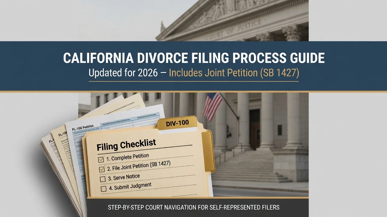 California Divorce Filing Process — Navigate Court Without a Lawyer