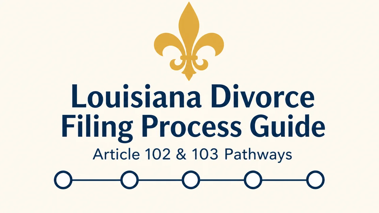 Louisiana Divorce Filing Process Guide — Article 102 vs 103(1)