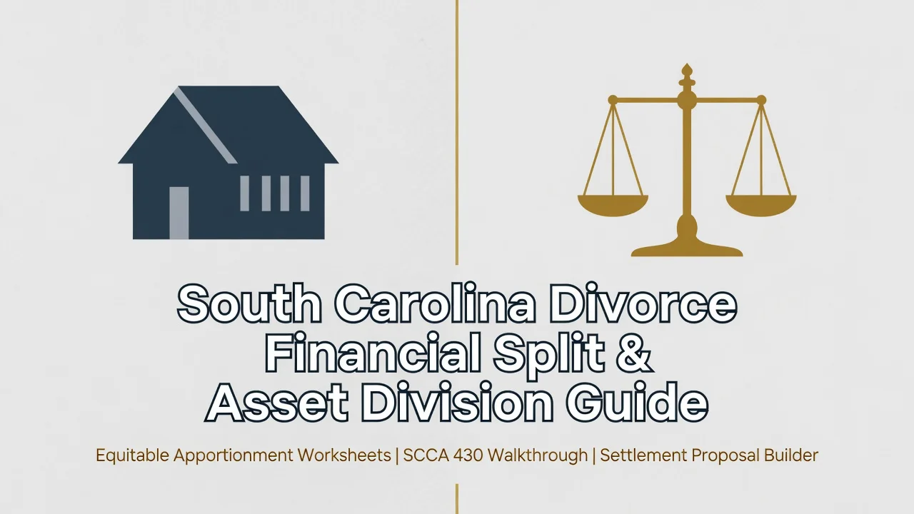 South Carolina Divorce Financial Split — Equitable Division Toolkit