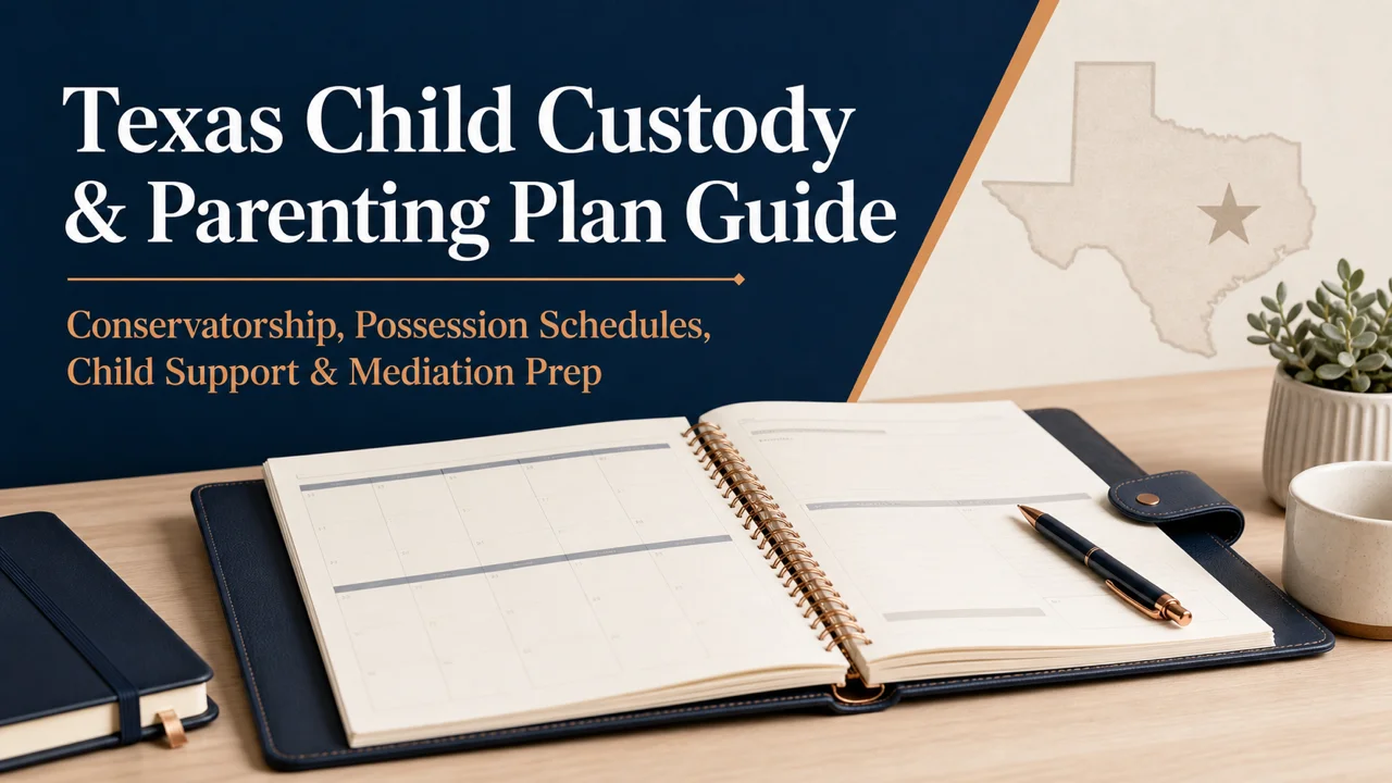 Texas Custody & Parenting Plan Guide — Conservatorship, SPO & Support