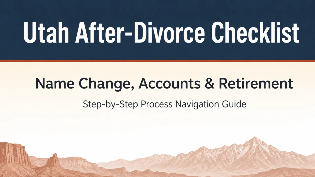 Utah After-Divorce Checklist — Name, Accounts & Retirement