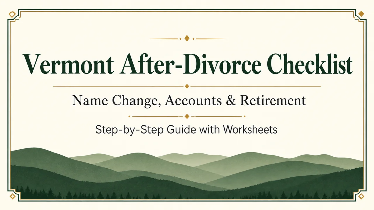 Vermont After-Divorce Checklist — Nisi, Name Change & Retirement