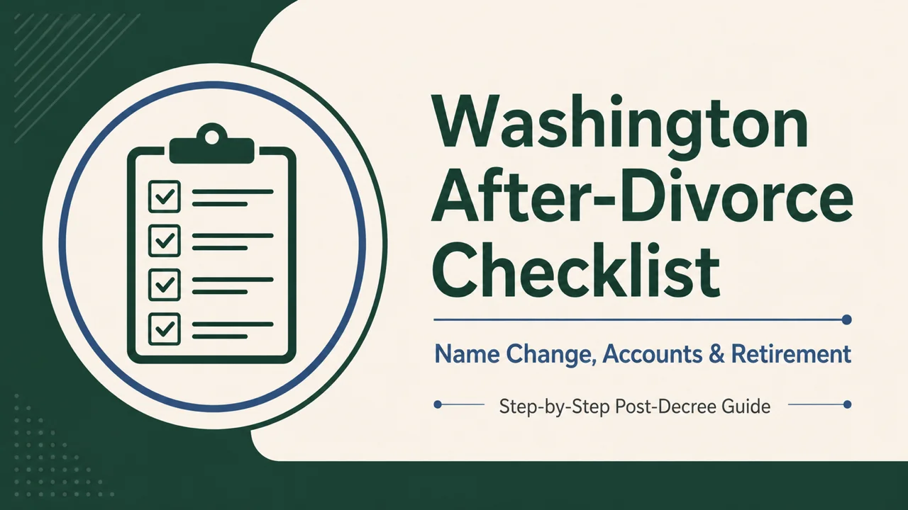 Washington After-Divorce Checklist — Name, Accounts & Retirement
