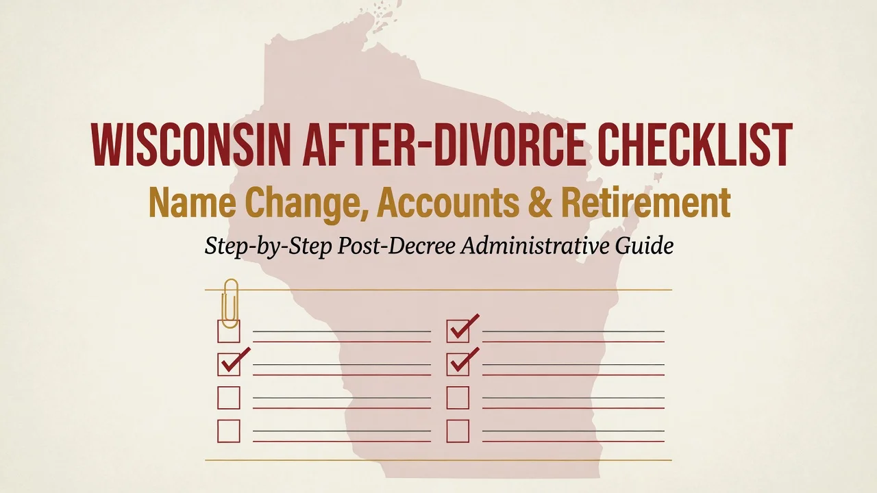 Wisconsin After-Divorce Checklist — Name, Accounts & Retirement